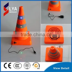 Waterproof Orange Nylon Oxford Cloth Abs pp Folding Road Cone thumbnail-6