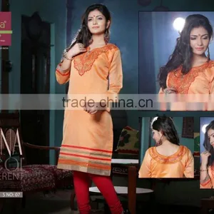 Designer Printed Kaya Kurtis thumbnail-5