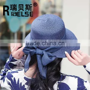 Wholesale Hats Fashion Girl Sun Visor Hat Cheap Wide Brim Straw Hat thumbnail-2