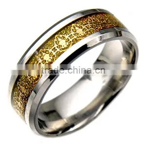 Classic Mens Wedding Band Never Fade Polished Stainless Steel Silver Rings Jewelry thumbnail-3