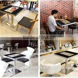 21.5 " White Black Oem Full hd Touchscreen Interactive Coffee Table / Smart Touch Table / Restaurant thumbnail-2