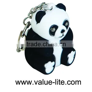 New Product Plastic Panda Led Keychain Light With Sound Button Cell Top Selling Products in thumbnail-1