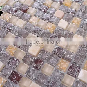 SMS06 Glass Marble Mix Mosaic Tiles for Subway Kitchen Bathroom Mosaic thumbnail-5