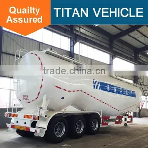 3 Axle 60 Ton Cement Bulker Trailer Unloading Bulk Cement Tanker for Sale thumbnail-5