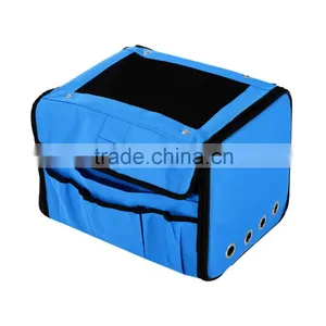 Pawhut Light Blue Collapsible Folding Soft Portable Pet Crate Carrier thumbnail-2
