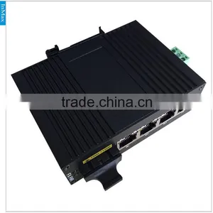 Good Quality 5 Port 1F+4T Industrial Fiber Optical Switch, 4 Ports Fiber Optic Media Converter I305A thumbnail-3
