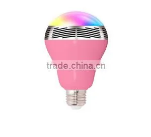 2016 New Arrival! Wireless 6w Power E27 LED RGB Bluetooth Speaker Bulb Light Lamp Music Playing thumbnail-1