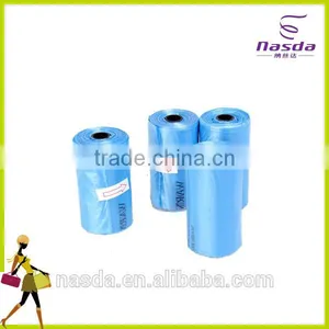 Blue Color Poop Bag,15 Bags per Roll With Core thumbnail-1