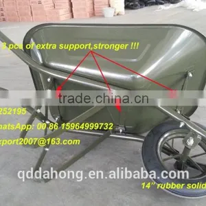 Hot Sale Concrete Wheel Barrow Building Tools With Solid Wheel WB6400 thumbnail-1
