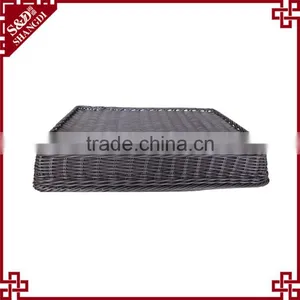 Top Sale Cheap Price 3 Tier Plastic Wicker Basket Fruit Vegetable Display Rack thumbnail-6