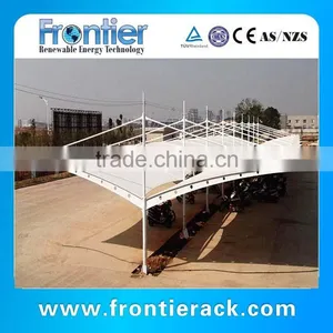 White Steel Structure Carport thumbnail-1