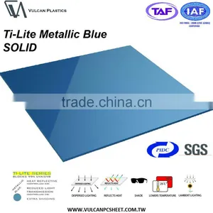 Opaque Lower Temp Plastic Polycarbonate Solid Flat Sheet (Ti-Lite Metallic Blue Solid Flat) thumbnail-2