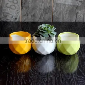 Indoors Desktop Decoration Polygon Bonsai Pot Wholesale for Succulent Planter thumbnail-1