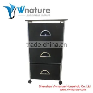 3 Tier Colorful Plastic Drawer Trolley thumbnail-1