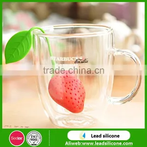 Food Grade Stawberry Shape Silicone Tea Infuser/Silicone Tea Strainer thumbnail-1