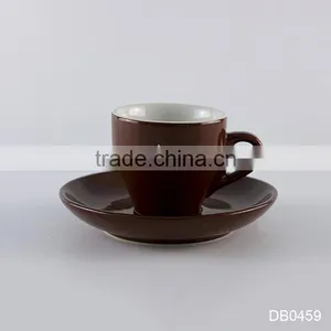 Custom Espresso Cup and Saucer, Ceramic Coffee Cup thumbnail-1