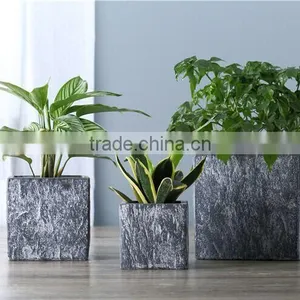 Sigma Hot Selling Small Ceramic Flower Pot Square Outdoor Planters thumbnail-1