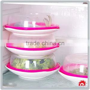 Prevent Oil Splash Food Heating Insulation Plastic Microwave Cover thumbnail-1