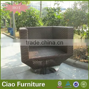Hot Sell Outside Sofa Chair Leisure Wicker Rotating Coffee Chair thumbnail-4