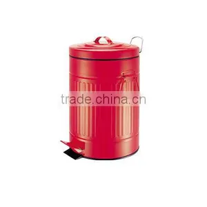 20 Litre Red Glossy Metallic Pedal Bin With Inner Bucket Recycle Garbage Can Trash Waste Eco Kitchen Dustbin thumbnail-1