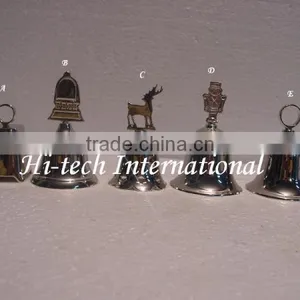 Designer Christmas Hand Bell,Silver Plated Small Hand Bells,Small Hand Bells,Metal Hand Bells thumbnail-1