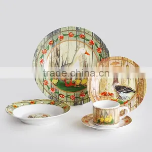 20pcs Ceramic Dinnerware Set With Christmas Design thumbnail-2
