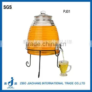 PJ01 With Stand Clear Glass Beverage Dispenser thumbnail-1