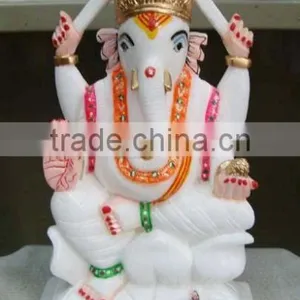 White Ganesha Idols thumbnail-1