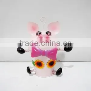 Funny Indoor Iron Pig Garbage Decoration for Garden thumbnail-1