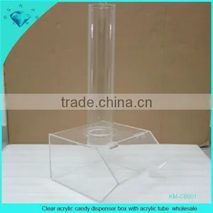 Clear Acrylic Candy Dispenser Box With Acrylic Tube Wholesale thumbnail-1