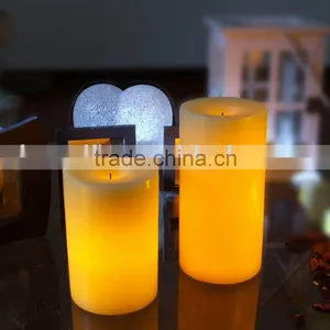 Led Real Wax Color Changing Candle Pillar Light Sensed thumbnail-1