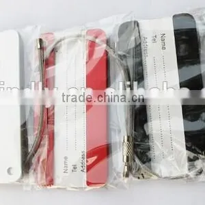 Metal Travel Luggage Baggage Tags Aluminium Belt Buckle Adress Holder thumbnail-1