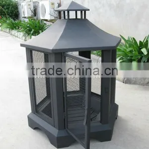 Outdoor Patio Wood Burning Metal Firepit thumbnail-1
