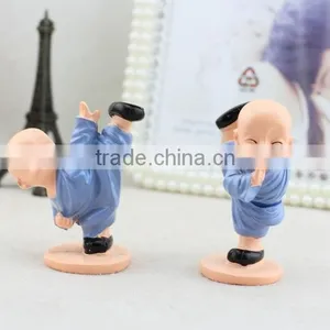 Mini CUTE Fashional Resin Decoration ,Zakka Furnishing Articles Creative Shaolin Kung fu Boy Creative Resin Gifts thumbnail-3