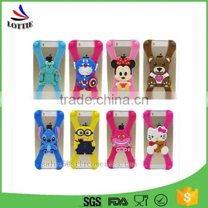 High Quality Universal Silicone Phone Holder Silicone Cover Ultra-Thin Phone Case for Iphone 6 Case Custom thumbnail-1