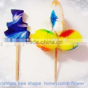 Honeycomb Figures Fixed on Printed Cards With Picks thumbnail-2