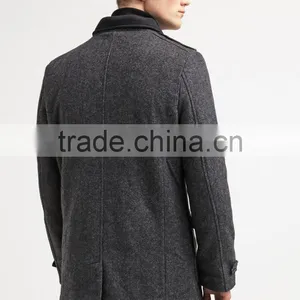 Classic Textured Long Coat thumbnail-3