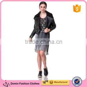 Guangzhou Domin Fashion Factory Directly Wholesale 2017 Ladies Winter Jacket thumbnail-1