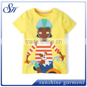 100% Cotton Wholesale Yellow Kids T-shirts thumbnail-1