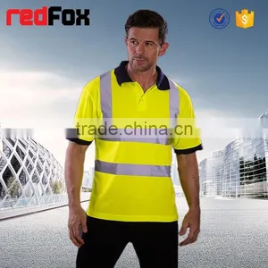 100% Polyester T-shirt Bicycle Safety Red T-shirts Polo Motorcycle Safety T-shirt thumbnail-2