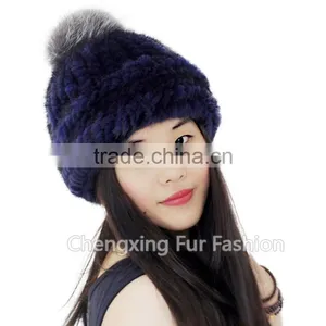 CX-C-239 Sunlight Mink Fur Hand Knitted Funny Hat thumbnail-1