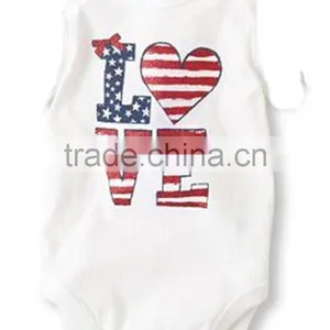 2016 Baby Clothes Romper July 4th New Fashion Design Baby Jumpsuits & Bodysuits Plain Cotton Manufacturer Guangzhou thumbnail-3