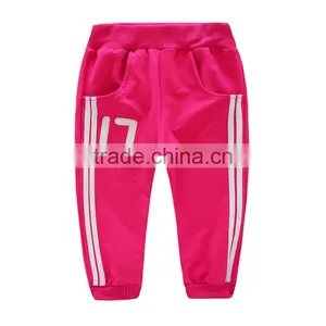 Wholesale Custom Made Hot Kids Girls Cotton Sport Trousers Sportswear thumbnail-3