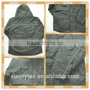 Workwear Rainproof Reflective Piping Men Winter Jackets thumbnail-4