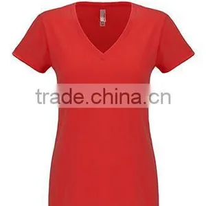 Next Level Apparel Women's Sueded S/S V-Neck Tee - Made From 60% Combed Ring-spun Cotton and 40% Polyester Jersey. thumbnail-5
