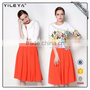 ODM & OEM Services Beautiful Pattern Printing Pleated Skirt Women thumbnail-5