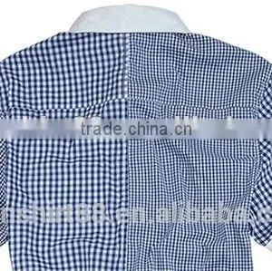Contrast Color Check Shirts Men Shirts With Pocket thumbnail-2