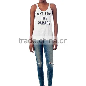 Guangzhou Shandao OEM Hot Selling Series 160g 80% Cotton 20% Polyester Printed Custom Manufacturer Tank Top thumbnail-3