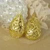 Drop Hollow Brass Charm Pendant With Rhinestone Inside thumbnail-1