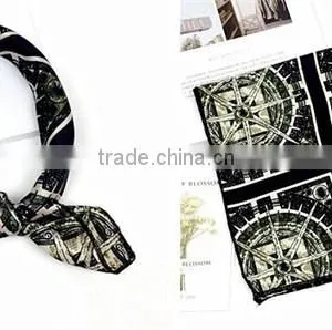 Customized Design Printed Promotional Silk Scarf thumbnail-3